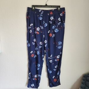 Jessica Simpson Floral Print Navy Soft Pants
